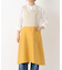 リネンバイカラースルーエプロン ヤマブキ ＜LINEN&BASIC リネンアンドベーシック＞