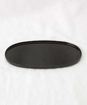 越前塗り 小判型 おぼん BK ＜ハレとケ＞