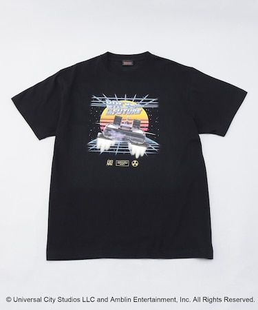 Tシャツ タイムマシン BK ＜Back To The Future バックトゥザフューチャー＞