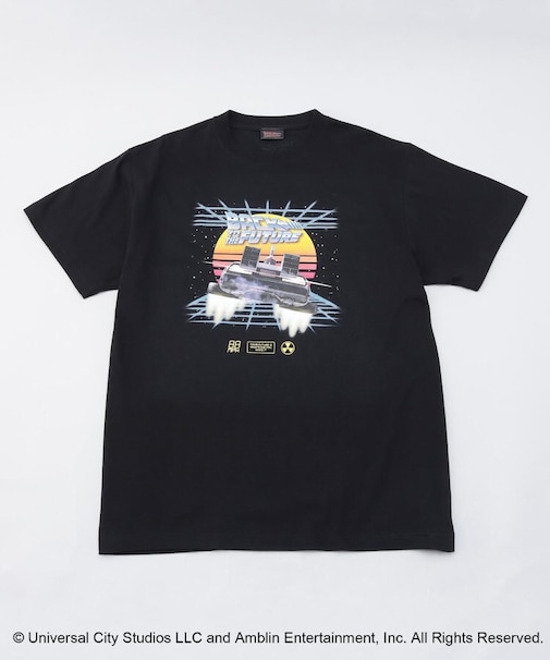 Tシャツ タイムマシン BK ＜Back To The Future バックトゥザフューチャー＞