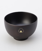 ぎゅっとおにぎりさん 木製汁椀 黒