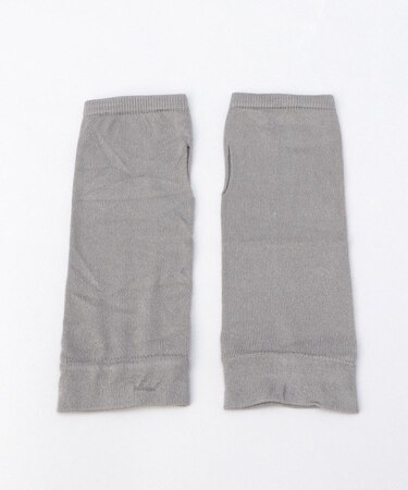 極暖シルク 薄手アームウォーマー 鉛色 ＜絹屋＞