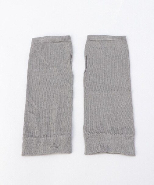 極暖シルク 薄手アームウォーマー 鉛色 ＜絹屋＞