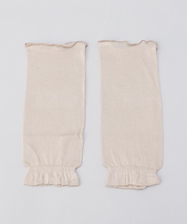 極暖シルク 薄手レッグウォーマー 黄金色 ＜絹屋＞