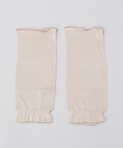 極暖シルク 薄手レッグウォーマー 黄金色 ＜絹屋＞