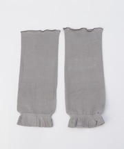 極暖シルク 薄手レッグウォーマー 鉛色 ＜絹屋＞