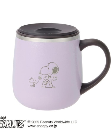 PEANUTS 蓋つきステンレスマグShort PURPLE <BRUNO ブルーノ>