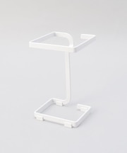 コーナーに置ける水切りネットホルダー スクエア WH 山崎実業 <tower タワー>