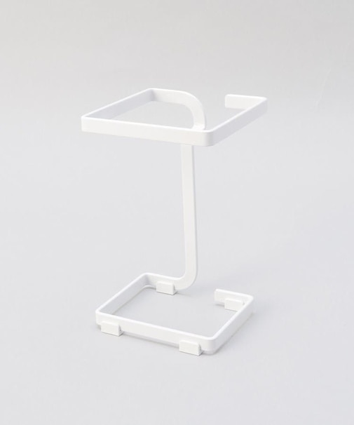 コーナーに置ける水切りネットホルダー スクエア WH 山崎実業 ＜tower  タワー＞