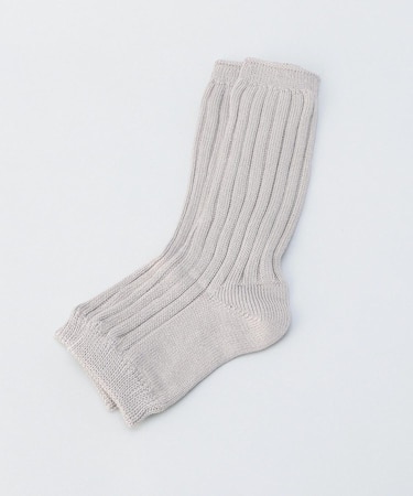 シルクとオーガニックコットン つま先あきソックス 砂色 ＜絹屋＞