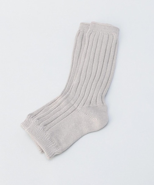 シルクとオーガニックコットン つま先あきソックス 砂色 ＜絹屋＞