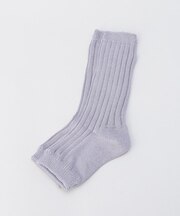 シルクとオーガニックコットン つま先あきソックス 藤色 <絹屋>