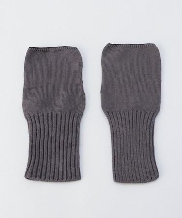 シルクとオーガニックコットン アームウォーマー 黒茶 ＜絹屋＞