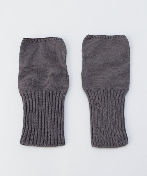 シルクとオーガニックコットン アームウォーマー 黒茶 ＜絹屋＞