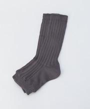 シルクとオーガニックコットン つま先あきソックス 黒茶 ＜絹屋＞