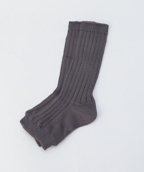 シルクとオーガニックコットン つま先あきソックス 黒茶 ＜絹屋＞