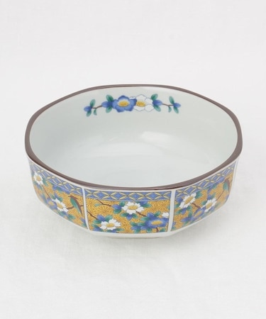 八角中鉢 黄花鳥