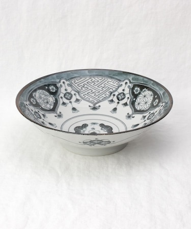 Shonzui 染付瓔珞紋 サラダめん鉢