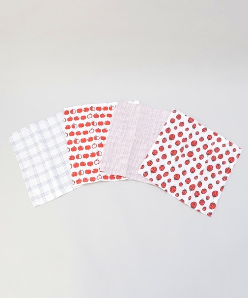 ディッシュクロス4Pセット RD