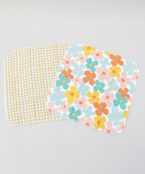 ディッシュクロス2PCSセット マルチフラワー RD