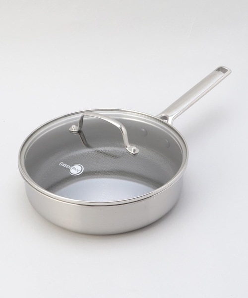 エーペックス 深型フライパン 24cm ガラス蓋付き ＜GreenPan グリーン