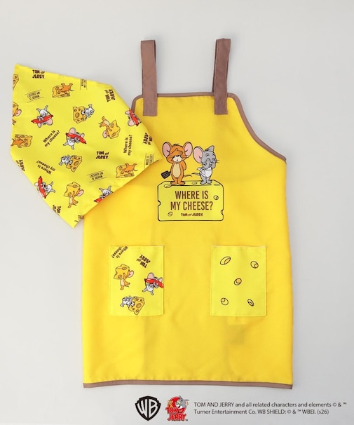 キッズエプロン YE ＜TOM and JERRY トムとジェリー＞