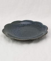 和花 大皿 青藍