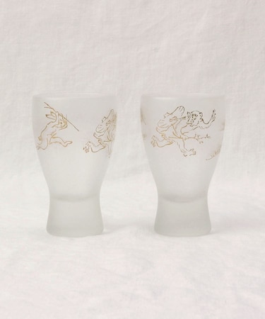 プレミアム鳥獣戯画酒グラスペアセット