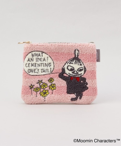 サガラ刺繍ミニフラットポーチ PK ＜MOOMIN ムーミン＞