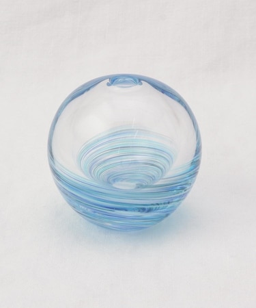 津軽びいどろ 六の色 一輪挿し 海