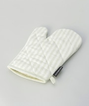 ブロックストライプ リネンコットン ミトン LGR <212Kオリジナル >