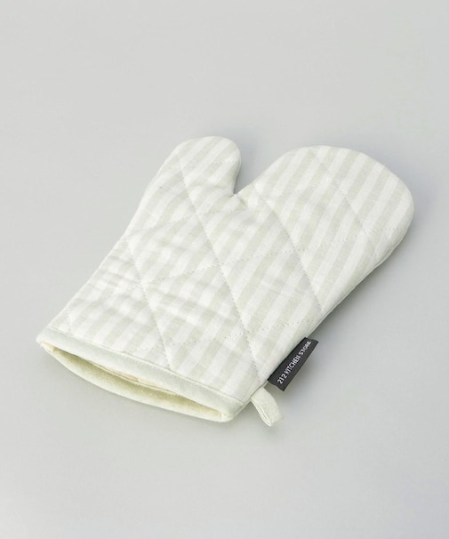ブロックストライプ リネンコットン ミトン LGR ＜212Kオリジナル ＞