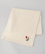 刺繍フラワー ワイルドストロベリー マルチクロス 130x130cm NA <212Kオリジナル >