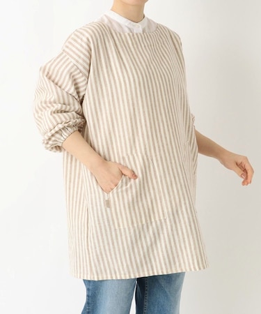 ブロックストライプ リネンコットン スモック NT ＜212Kオリジナル ＞