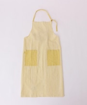 ブロックストライプ リネンコットン フルエプロン LM ＜212Kオリジナル ＞