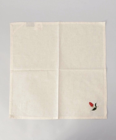 刺繍フラワー ワイルドストロベリー マルチクロス 50x50cm NA ＜212Kオリジナル ＞