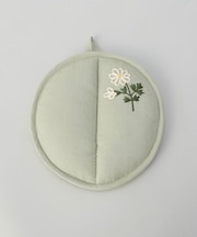 刺繍フラワー マーガレット ラウンドミトン LGR <212Kオリジナル >