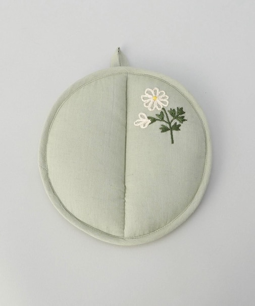 刺繍フラワー マーガレット ラウンドミトン LGR ＜212Kオリジナル ＞