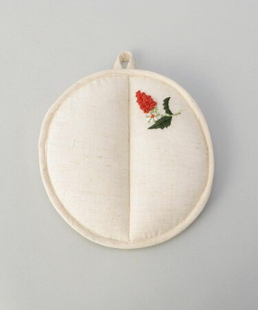 刺繍フラワー ワイルドストロベリー ラウンドミトン NA <212Kオリジナル >
