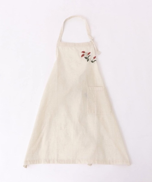 刺繍フラワー ワイルドストロベリー フルエプロン NA ＜212Kオリジナル ＞