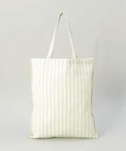 ブロックストライプ リネンコットン エコバッグ LGR ＜212Kオリジナル ＞