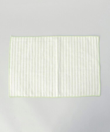 ブロックストライプ リネンコットン プレースマット LGR ＜212Kオリジナル ＞