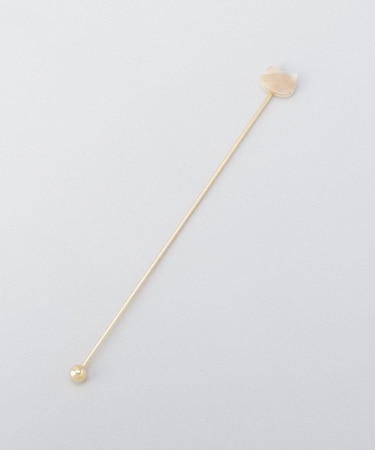 アクリルブロックネコマーブルマドラーシロ