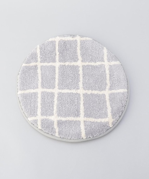 キャンパス タフトチェアパッド チェック GY