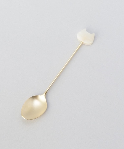 アクリルブロックネコマーブルスプーンシロ