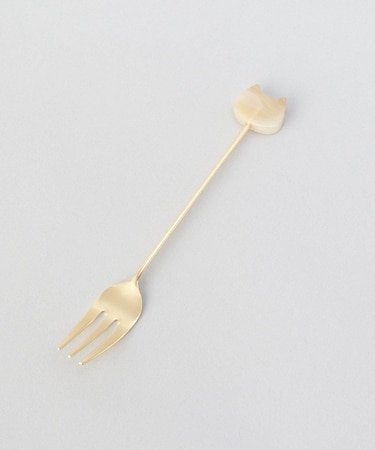 アクリルブロックネコマーブルフォークシロ