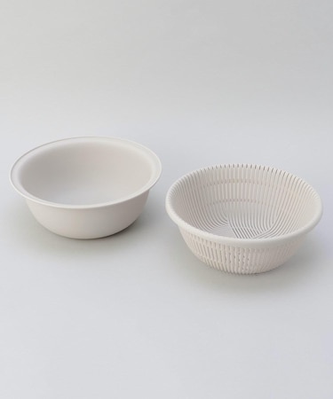 きほんの道具 ザルボウル２点セット 21cm GY ＜marna  マーナ＞