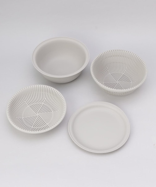 きほんの道具 ザルボウル4点セット 18cm GY <marna マーナ>