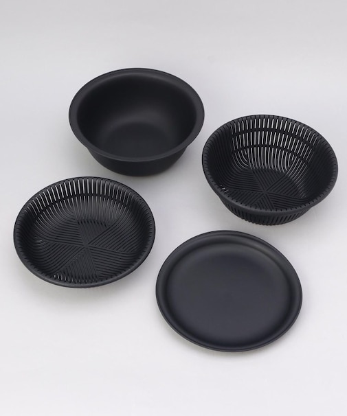 きほんの道具 ザルボウル4点セット 18cm DGY <marna マーナ>