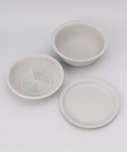 きほんの道具 ザルボウル3点セット 18cm GY <marna マーナ>